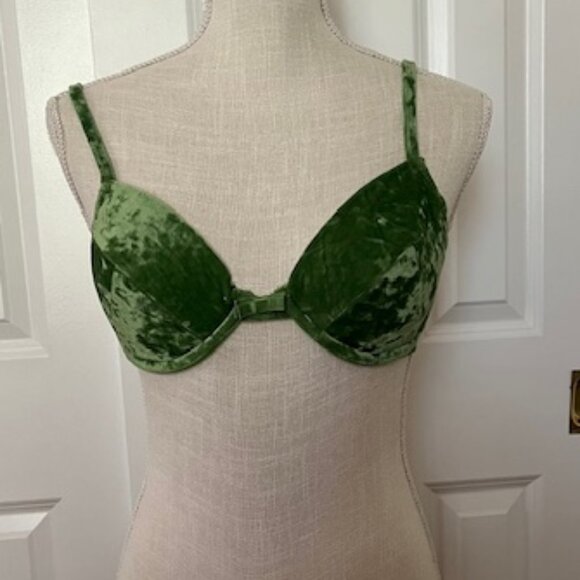 Victoria's Secret Vintage 1990's Velvet Bra - Picture 2 of 16